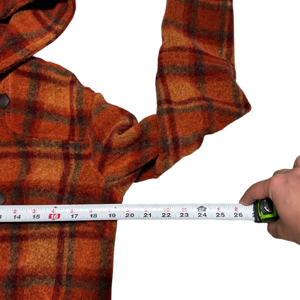 Tsunami Polyester/Wool Plaid Loop Button Hooded‎ … - image 6